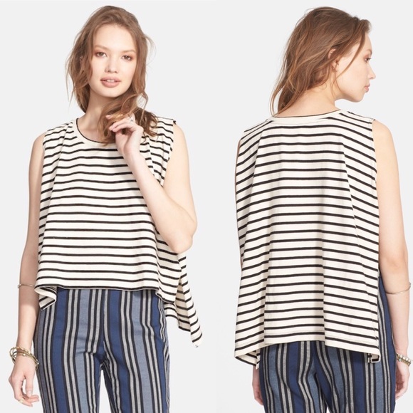 NWT Free People Madness Stripe Muscle Tank - Picture 2 of 8